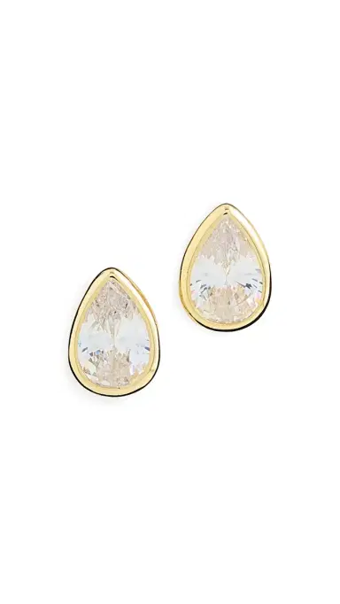 SHASHI Danjou Stud Earrings Gold One Size | Thumbnail 5