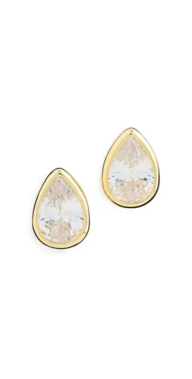 SHASHI Danjou Stud Earrings Gold One Size | Thumbnail 1
