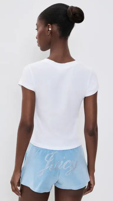 Sporty & Rich Juicy Emblem Essentials Tee White/Sky Blue M | Thumbnail 3