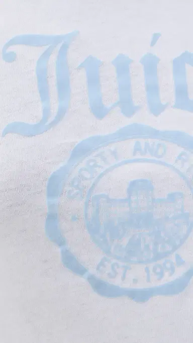 Sporty & Rich Juicy Emblem Essentials Tee White/Sky Blue M | Thumbnail 6