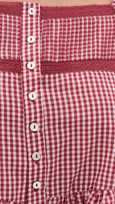 Cami NYC Anabela Blouse Berry Gingham L | Thumbnail 6 Cami NYC Anabela Blouse Berry Gingham L | Thumbnail 6