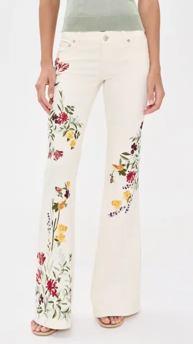 Alice + Olivia Emryn Embroidered Jeans | Thumbnail 2 Alice + Olivia Emryn Embroidered Jeans | Thumbnail 2