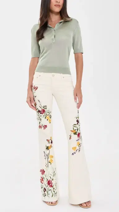 Alice + Olivia Emryn Embroidered Jeans | Thumbnail 5 Alice + Olivia Emryn Embroidered Jeans | Thumbnail 5