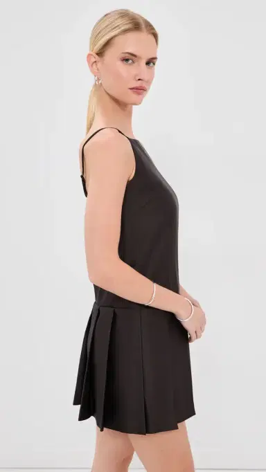 Acne Studios Silk Sleeveless Mini Dress Dark Chocolate Brown 34 | Thumbnail 4