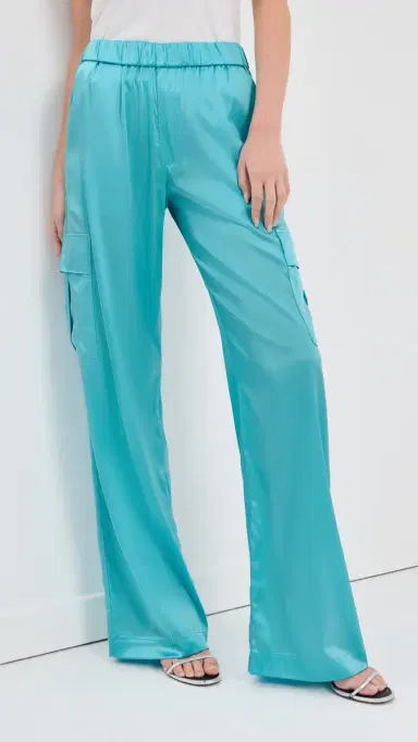 Sprwmn Cargo Silk Pants Baby Blue S | Thumbnail 2