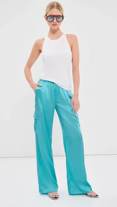Sprwmn Cargo Silk Pants Baby Blue S | Thumbnail 5