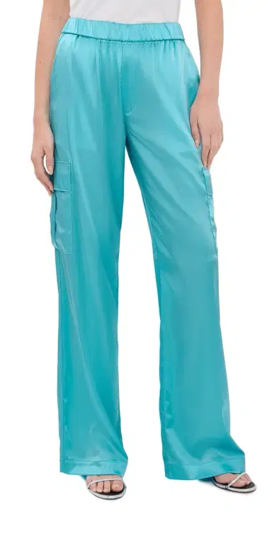 Sprwmn Cargo Silk Pants Baby Blue S | Thumbnail 1