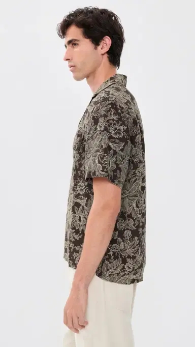 Madewell Button Down Shirt Chocolate Floral M | Thumbnail 4