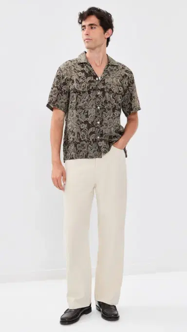 Madewell Button Down Shirt Chocolate Floral M | Thumbnail 5
