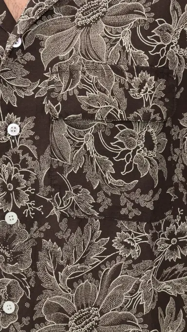 Madewell Button Down Shirt Chocolate Floral M | Thumbnail 6