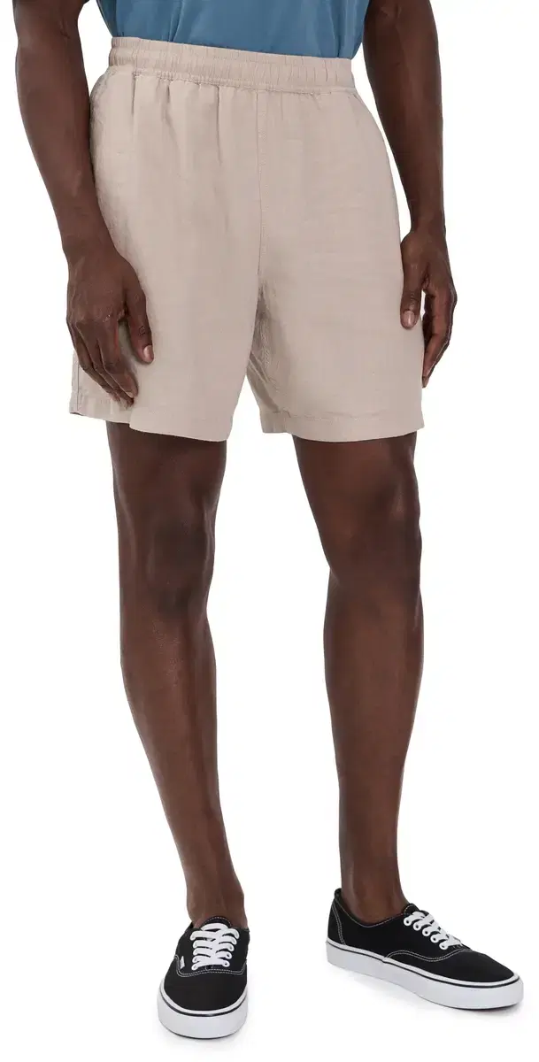 Obey Relaxed Linen horts 7 Oatmeal