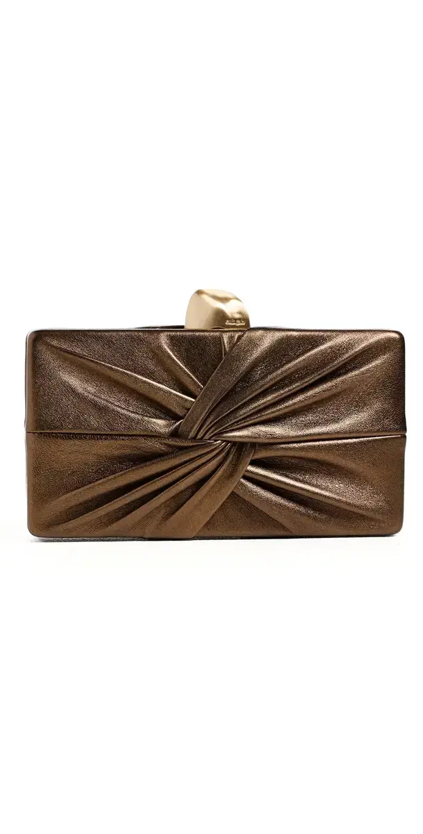 Cult Gaia Lisse Clutch Bronze One Size