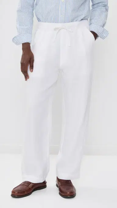 Polo Ralph Lauren Original Label Linen Pleated Relaxed Pants Ceramic White | Thumbnail 2 Polo Ralph Lauren Original Label Linen Pleated Relaxed Pants Ceramic White | Thumbnail 2
