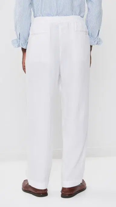 Polo Ralph Lauren Original Label Linen Pleated Relaxed Pants Ceramic White | Thumbnail 3 Polo Ralph Lauren Original Label Linen Pleated Relaxed Pants Ceramic White | Thumbnail 3