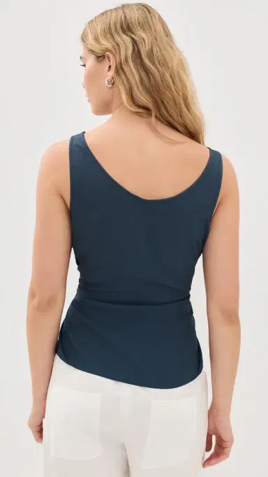 Theory Tie Easy Tank Nocturne Navy P | Thumbnail 3