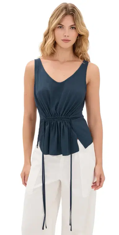 Theory Tie Easy Tank Nocturne Navy P | Thumbnail 1