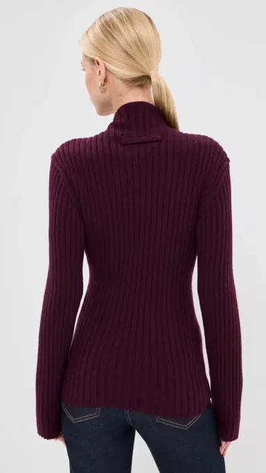 Victoria Beckham Rib Jumper Acai S | Thumbnail 3 Victoria Beckham Rib Jumper Acai S | Thumbnail 3
