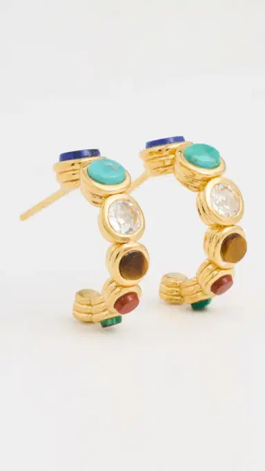 Dévé Theorie des Couleurs Hoop Earrings Gold Vermeil One Size | Thumbnail 2