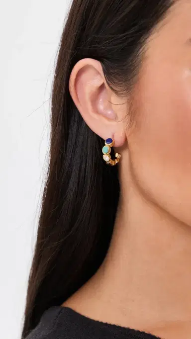 Dévé Theorie des Couleurs Hoop Earrings Gold Vermeil One Size | Thumbnail 3