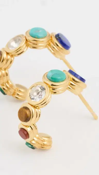 Dévé Theorie des Couleurs Hoop Earrings Gold Vermeil One Size | Thumbnail 4