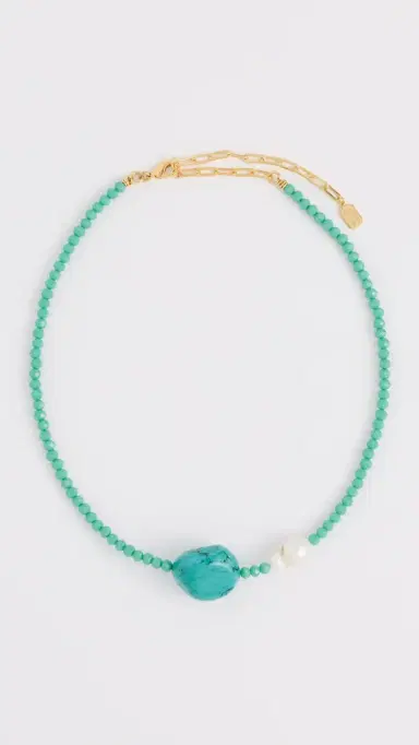 Elizabeth Cole Meiko Necklace Turquoise One Size | Thumbnail 2