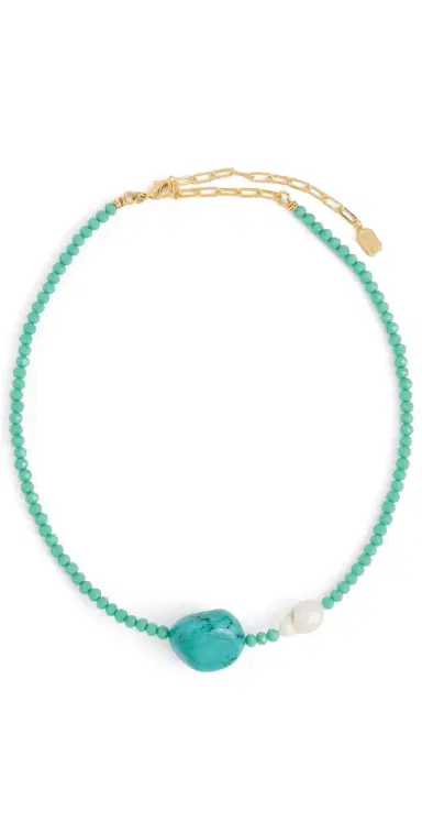 Elizabeth Cole Meiko Necklace Turquoise One Size | Thumbnail 1