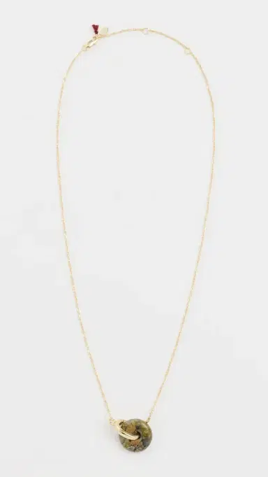 SHASHI Supernova Necklace Gold/Jade One Size | Thumbnail 4