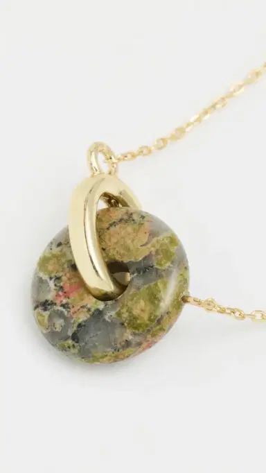 SHASHI Supernova Necklace Gold/Jade One Size | Thumbnail 5