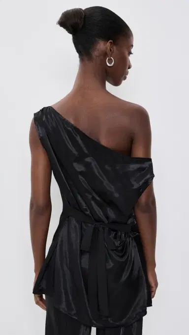 VRG GRL Camille Satin Tunic Top Black | Thumbnail 3 VRG GRL Camille Satin Tunic Top Black | Thumbnail 3