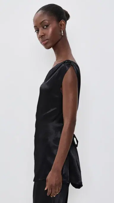VRG GRL Camille Satin Tunic Top Black | Thumbnail 4 VRG GRL Camille Satin Tunic Top Black | Thumbnail 4