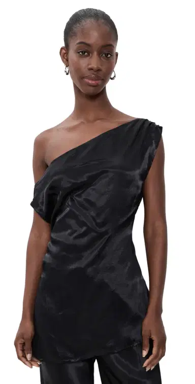 VRG GRL Camille Satin Tunic Top Black | Thumbnail 1 VRG GRL Camille Satin Tunic Top Black | Thumbnail 1