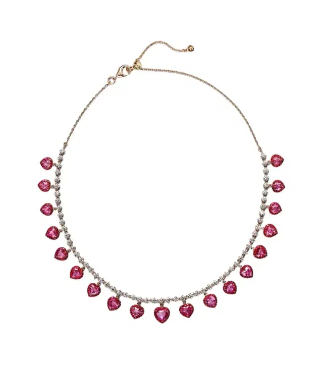 18kt rose gold choker with rubies and diamonds