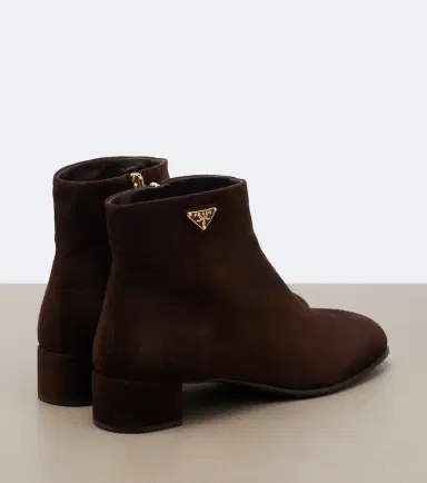 Prada Logo suede ankle boots | Thumbnail 3