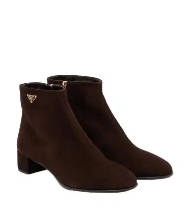 Prada Logo suede ankle boots | Thumbnail 1