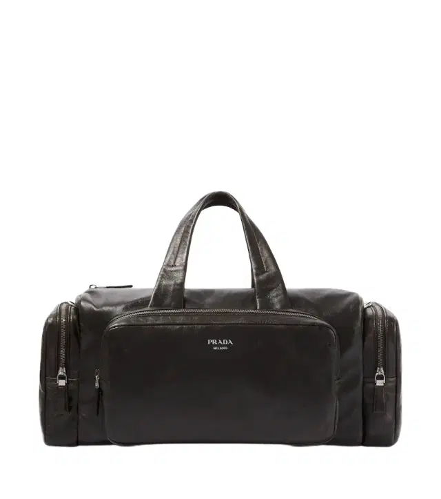 Prada Distressed leather duffel bag