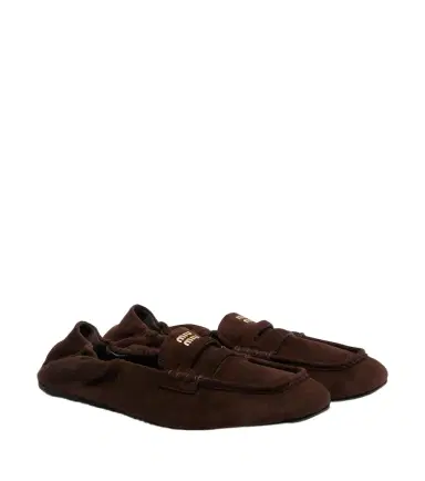Miu Miu Suede penny loafers | Thumbnail 1 Miu Miu Suede penny loafers | Thumbnail 1
