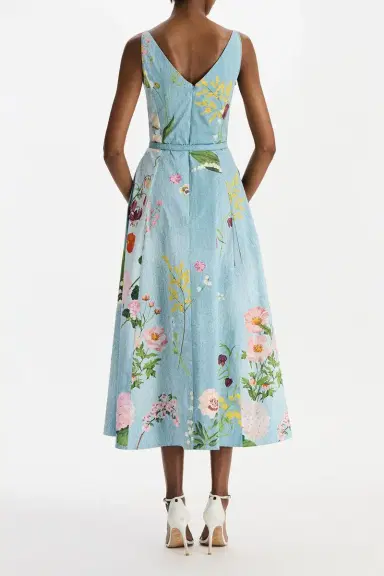 Oscar de la Renta Botanical Poplin Dress | Thumbnail 5 Oscar de la Renta Botanical Poplin Dress | Thumbnail 5