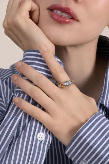 Uniform Object Diamond Marquise Chain Ring | Thumbnail 2 Uniform Object Diamond Marquise Chain Ring | Thumbnail 2