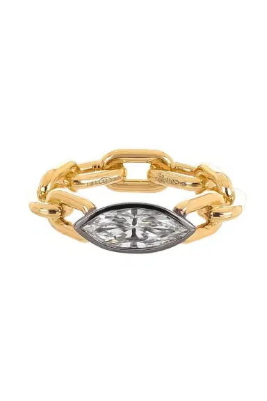 Uniform Object Diamond Marquise Chain Ring | Thumbnail 1 Uniform Object Diamond Marquise Chain Ring | Thumbnail 1