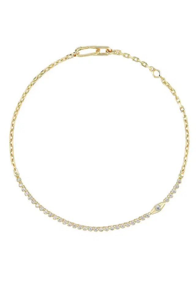Uniform Object Diamond Vessel Tennis Necklace