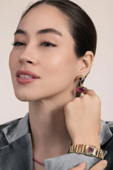 EDINA KISS Eye, Nose, Lips Drop Earrings | Thumbnail 4 EDINA KISS Eye, Nose, Lips Drop Earrings | Thumbnail 4