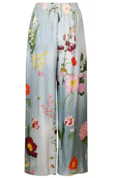Oscar de la Renta Mixed Botanical Pant | Thumbnail 6 Oscar de la Renta Mixed Botanical Pant | Thumbnail 6