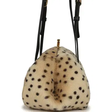 Chanel Chanel Cheetah Print Clutch with Leather Straps Light Beige Calf Hair, Black Leather Gold Hardware | Thumbnail 3 Chanel Chanel Cheetah Print Clutch with Leather Straps Light Beige Calf Hair, Black Leather Gold Hardware | Thumbnail 3