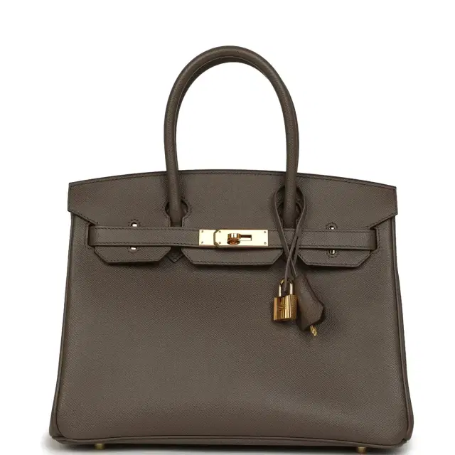 hermes Pre-owned Hermes Birkin 30 Etain Epsom Gold Hardware