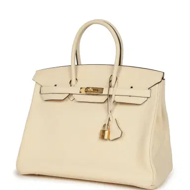 HERMÈS Pre-owned Hermes Birkin 35 Nata Clemence Gold Hardware | Thumbnail 5 HERMÈS Pre-owned Hermes Birkin 35 Nata Clemence Gold Hardware | Thumbnail 5