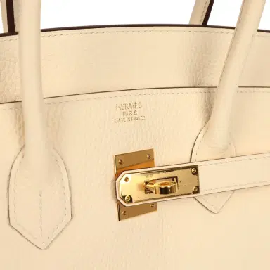 HERMÈS Pre-owned Hermes Birkin 35 Nata Clemence Gold Hardware | Thumbnail 7 HERMÈS Pre-owned Hermes Birkin 35 Nata Clemence Gold Hardware | Thumbnail 7