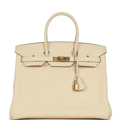 HERMÈS Pre-owned Hermes Birkin 35 Nata Clemence Gold Hardware | Thumbnail 1 HERMÈS Pre-owned Hermes Birkin 35 Nata Clemence Gold Hardware | Thumbnail 1