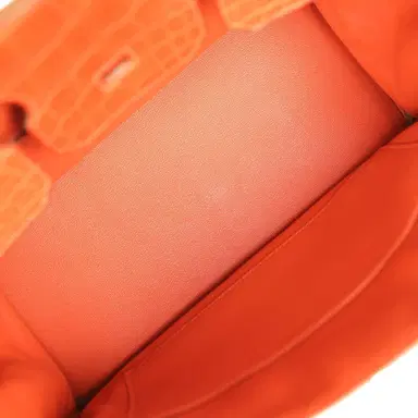 HERMÈS Pre-owned Hermes Birkin 35 Orange Matte Alligator Gold Hardware | Thumbnail 8 HERMÈS Pre-owned Hermes Birkin 35 Orange Matte Alligator Gold Hardware | Thumbnail 8
