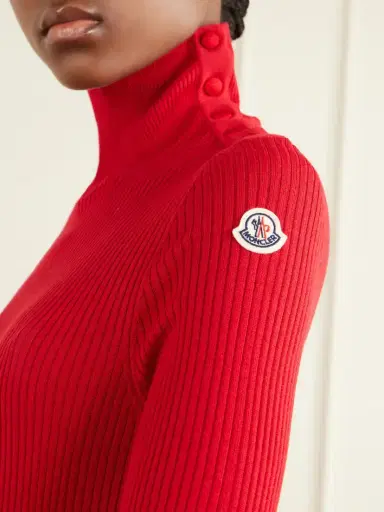 Moncler Logo-appliquéd Ribbed Wool Sweater | Thumbnail 5