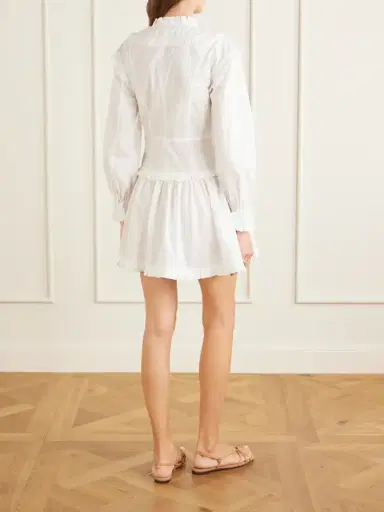 Ulla Johnson Beatrix Ruffled Cotton Mini Dress | Thumbnail 3 Ulla Johnson Beatrix Ruffled Cotton Mini Dress | Thumbnail 3